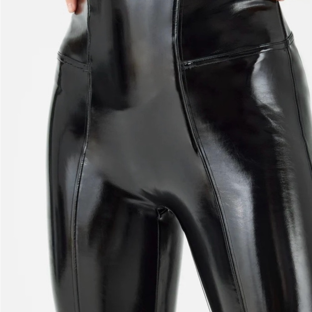 SPANX Black leather Leggings - Picture 2 of 14